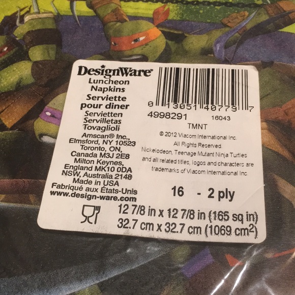 Teenage Mutant ninja Turtle Party Pk NEW Hero portal MegaBloks Cake pics Napkins - Picture 4 of 11